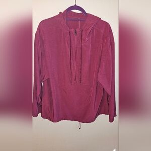 Women's Tangerine Active Wear Pullover Hooded, Very Light Weight, Dual Weather